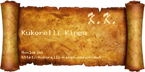Kukorelli Kinga névjegykártya