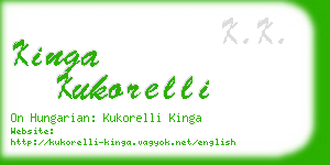 kinga kukorelli business card